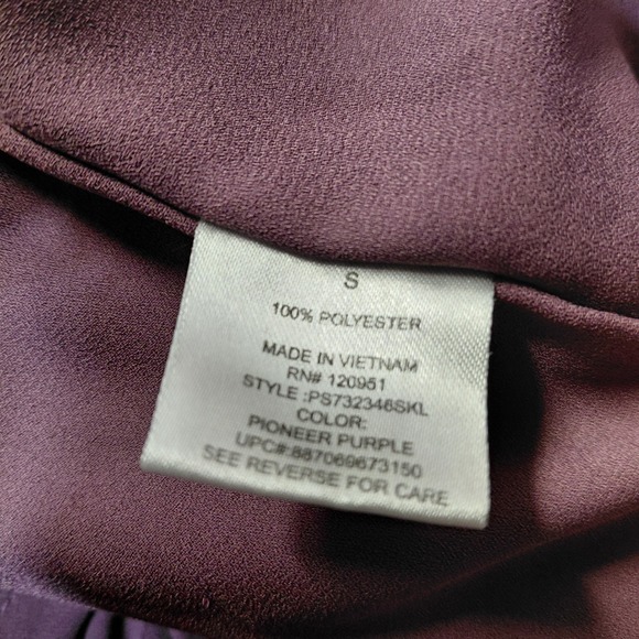 Pink Republic Midi Knee Dress Size SMALL Purple Sundress Sleeveless Zip Lined - Picture 10 of 11